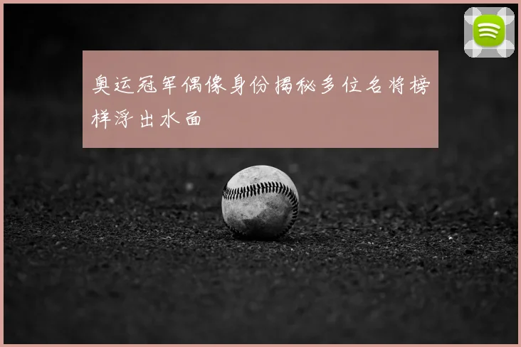奥运冠军偶像身份揭秘多位名将榜样浮出水面